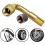 Angle Bend Design Tyre Valve Stem Extensions, Solid Brass Construction For Easy Installation, Universal Schrader Valve Adapter (4 Pack) 4