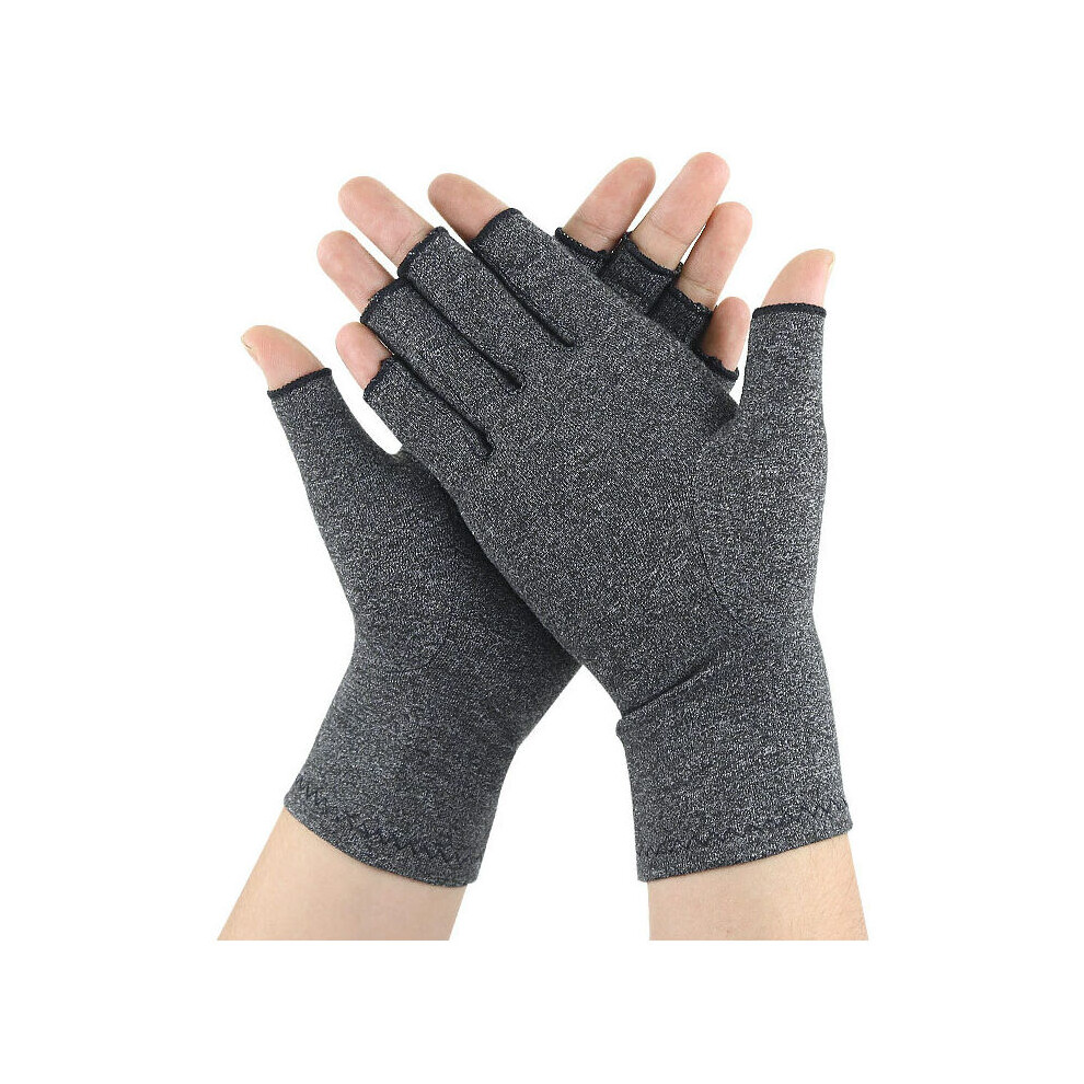 Comfortable Arthritis Pain Relief Compression Gloves, Flexible Fingerless Design for Daily Activities (2 Pairs, Medium)