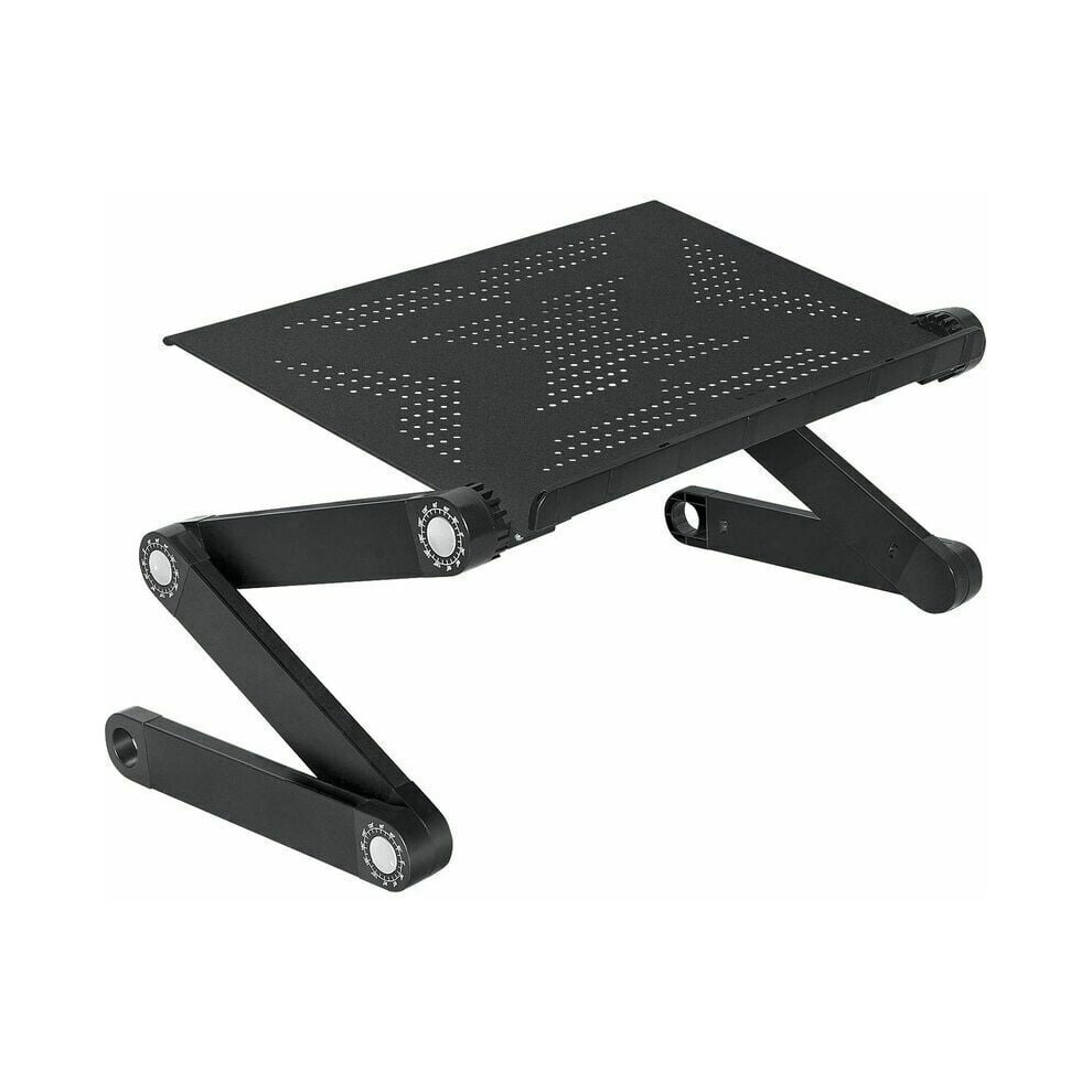 Ergonomic Postures Adjustable Laptop Desk With Side Mouse Pad, Foldable Lap Table For Portable Laptop Stand, Ventilated Tray Design For 17 Inches 9358999390635