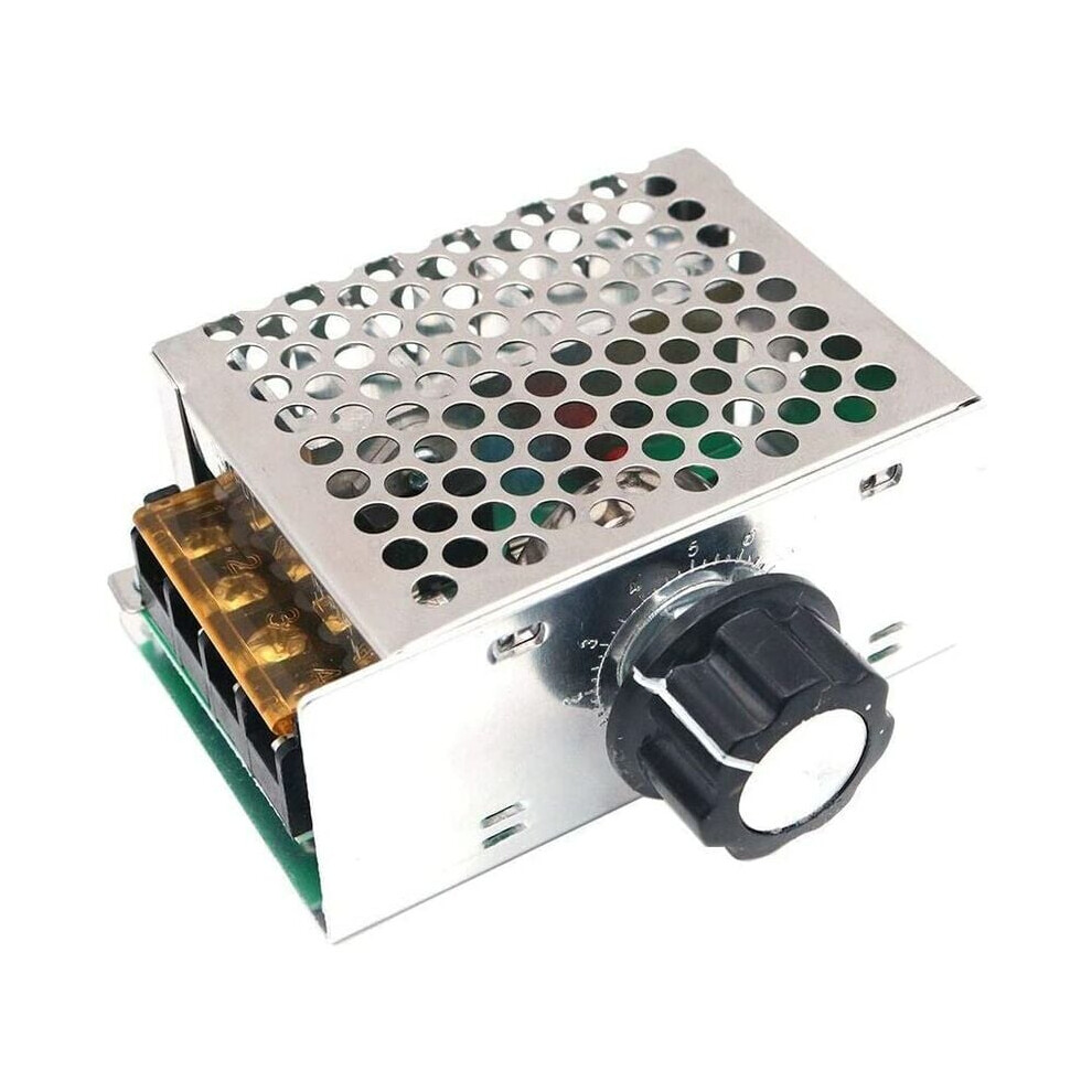 4000W Scr Electronic Voltage Regulator, Adjustable Rotary Knob Motor Speed Controller With Anti-Spike Protection And Dual Capacitance Design For Wide 9004841592206