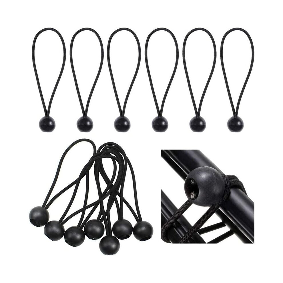 Polyester Rope Skin For Enhanced Durability, Weather Resistant Ball Bungee Cord With Elastic Cord Design, Suitable For Canopy Camping Tents And 9358999390901