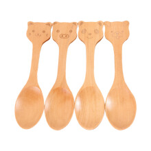 8Stk Umweltfreundliche Nanmu Löffel Beige Für