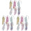 3Sets Handmade Diamond Lesezeichen Bunt, Acryl Feder Buchmarker 4