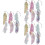 3Sets Handmade Diamond Lesezeichen Bunt, Acryl Feder Buchmarker 8