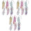3Sets Handmade Diamond Lesezeichen Bunt, Acryl Feder Buchmarker 5