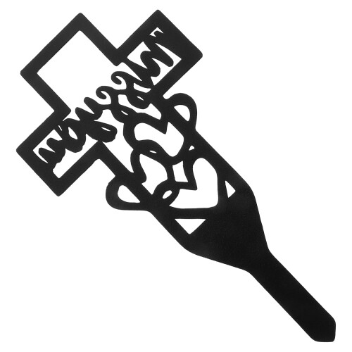 2Stk Eisen Grabzeichen Friedhof Garten 2