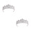 2Stk Silber Alloy Tiara Haarschmuck Brautkrone 7