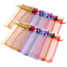 500Stk Organza Zugbeutel Bunt Mini Schmuck Taschen Geschenk