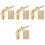 4Sets Alto Saxophon Hals Ersatz Messing Mit Kork Blatt 5
