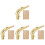 4Sets Alto Saxophon Hals Ersatz Messing Mit Kork Blatt 4
