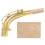 4Sets Alto Saxophon Hals Ersatz Messing Mit Kork Blatt 3