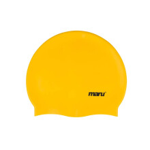 Maru Silicone Swim Cap Yellow – Smooth EasyFit Silicone Swimming Cap for Adults Kids One Size Fits All – Durable Swimming Hat for Speed Comfort Ch
