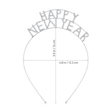 2Stk New Year Kopfband Silber Elegant Partyzubehör Silvester