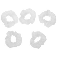 15Stk Elastische Baumwoll Scrunchies Weiß Für Dickes Haar Damen