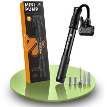 Bicycle Pump Mini Bike Pump Aluminum Alloy Cycle Pump for Presta Schrader Valve Portable Lightweight Bike Tyre Pump Fast Tyre Inflation Mini Air P