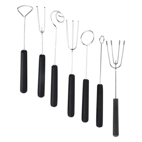 3Sets Vielseitige Schokoladen-Dipgabeln Mit Ergonomischem Griff Silber 2
