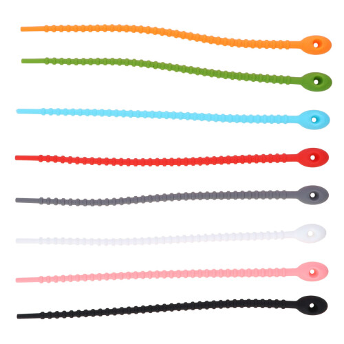 30Stk Silikon Kabelbinder Reusable Ringe Kabel Ordnen