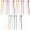 30Stk Silikon Kabelbinder Reusable Ringe Kabel Ordnen 3