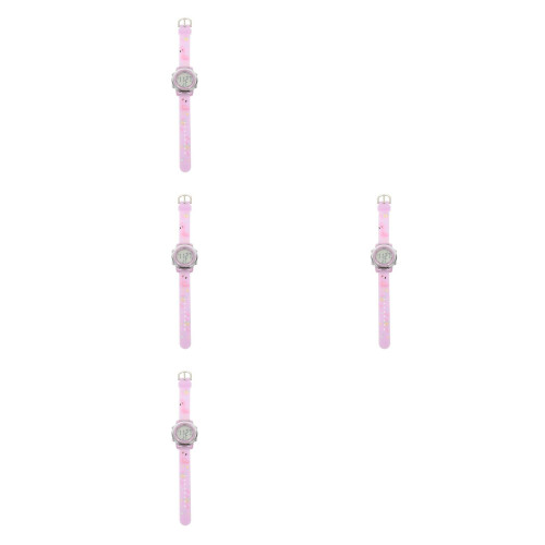 4Stk Cartoon Kinderuhr LED Multifunktional Schüleruhr 1