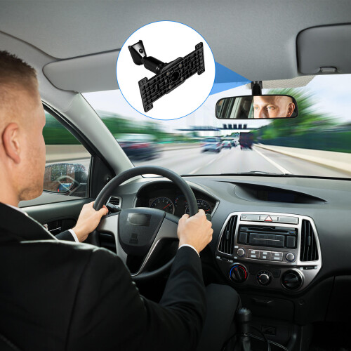 2Sets Rückspiegelhalter Dashcam ABS Aluminium Auto Schwarz 2