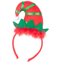 5Stk Weihnachts-Haarband Rot Mit Langlebigem Stoff-Kunststoffmix