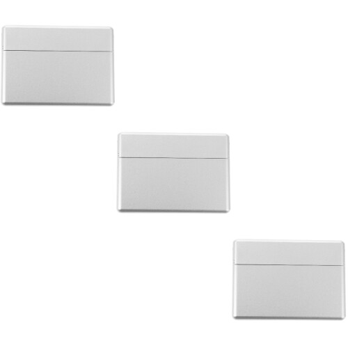 3Stk Aluminium Zigarettenaufbewahrung Silber Kompakt 1