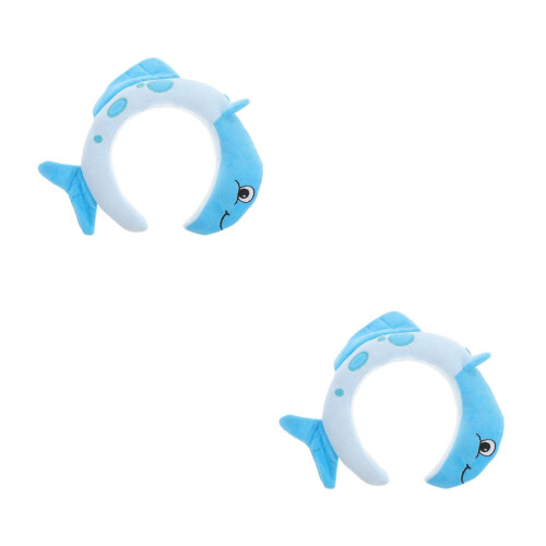 2Stk Meeres Tier Haarband Plüsch Himmelblau 2