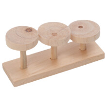 2Stk Hamster Parrot Aus Holz Klimmspielzeug Hellgelb