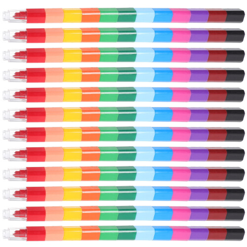 96Stk Creative Crayons 12 Farben Buntstifte Für Kinder 2