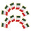 60Stk Robuste Italien Flaggen Anstecker Eisen Für Feier Deko 3