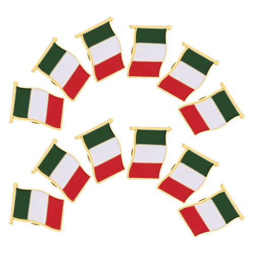60Stk Robuste Italien Flaggen Anstecker Eisen Für Feier Deko 2