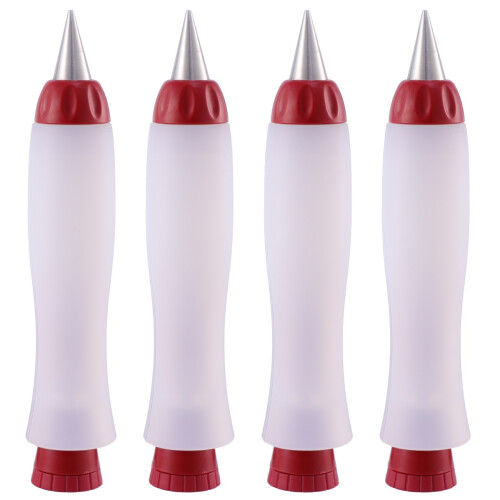 4Stk Silikon Tortendeko Stifte Set Lebensmittelfarben Schreibstift 2