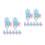 16Stk Harz Schloss Kuchen Baby 6