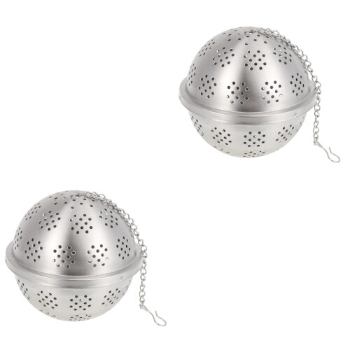 2Stk Gewürzball Tee-Infuser Teesieb Silber Langlebig 2