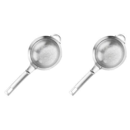 2Stk Vielseitig Ölabscheider Und Gemüsesieb Silber 1