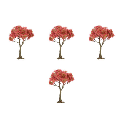 4Stk Plastik Mini Bäume Realistisches Modell Landschaft Basteln 2