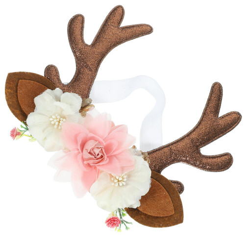 4St Multi Kleurige Baby Haarband Met Elastische Kerst Rendierhoorns 2