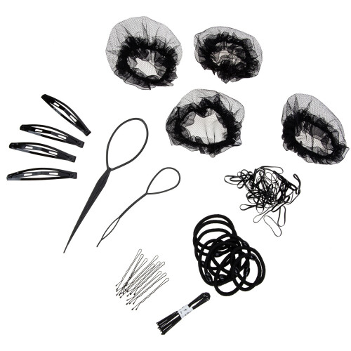 3Sets Haarnetten Set Zwart Onzichtbaar Elastisch Voor Ballet En Dans