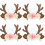 4St Multi Kleurige Baby Haarband Met Elastische Kerst Rendierhoorns 7
