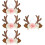 4St Multi Kleurige Baby Haarband Met Elastische Kerst Rendierhoorns 9