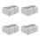 8St Waterdichte Verdeeldoos ABS St Met Transparant Wit IP65 5