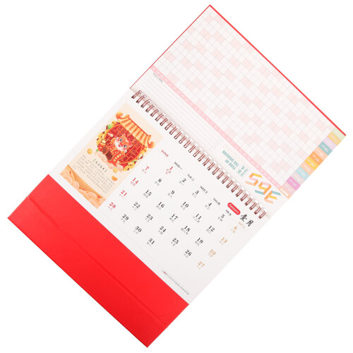 3St Decoratieve Rood Bureaukalender 2024 Voor Thuis 2