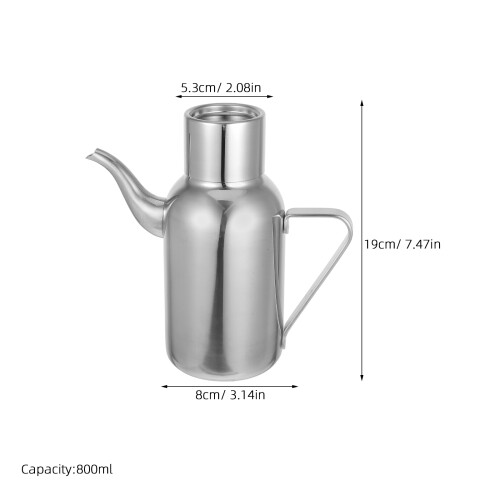4Stk Silber Ölflasche Sojasauce Dose Fassungsvermögen 1