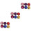18St Kleine Polyester Hoed Haarclip Vivid Kleuren Feest 7