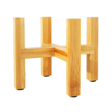 3Sets Plantendisplayrek Van Beukenhout Antislip Voor Kamerplanten