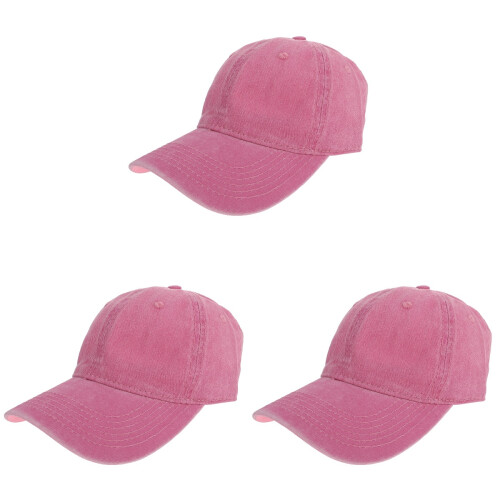 3St Roze Baseball Hoeden Dames Verstelbare Strap Stijlvol Draagbaar 1