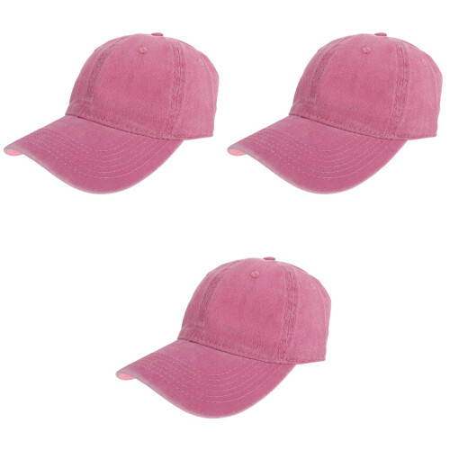 3St Roze Baseball Hoeden Dames Verstelbare Strap Stijlvol Draagbaar 2