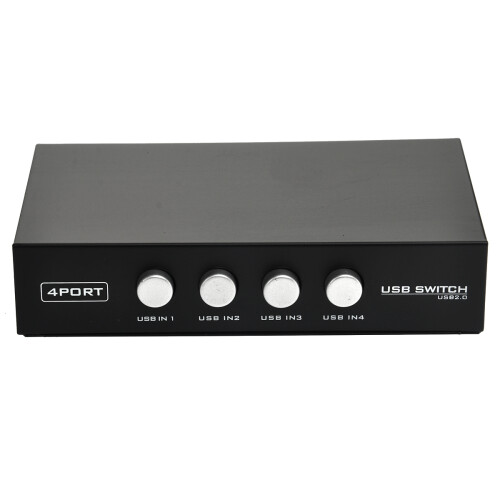 2St Zwarte 4-Poorts USB 2.0 Sharing Voor Printer En Scanner 1