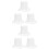 6St Compacte Witte Pophoed Eva Materiaal Voor DIY Versiering 7