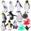 5Sets Mikrolandschap Pinguïn Decor Plastic Mini Beeldjes Set 3